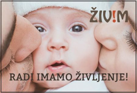 Magnetek za hladilnik - RADI IMAMO ŽIVLJENJE! (8 × 5 cm)
