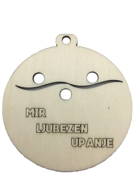 Božični okrasek - mir, ljubezen, upanje
